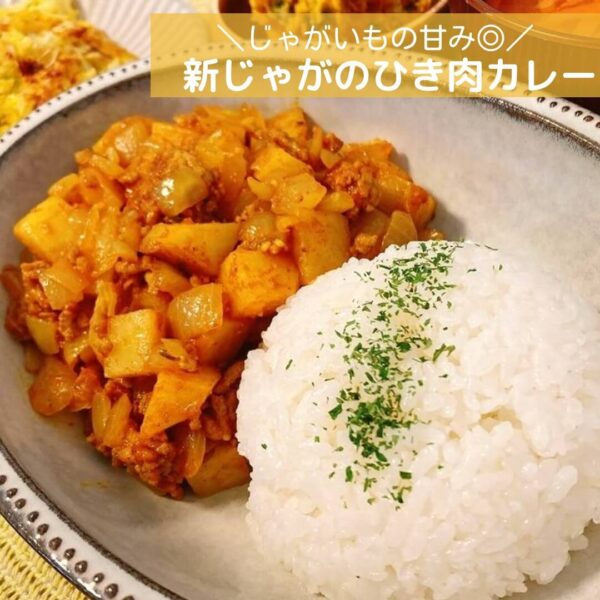 じゃがいもの甘み◎新じゃがのひき肉カレー